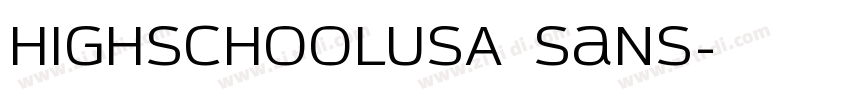 highschoolUSA sans字体转换